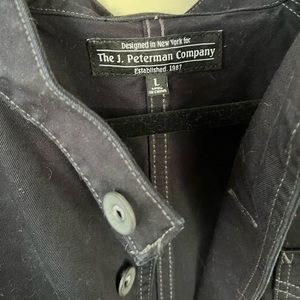 J. Peterman Black Canvas Jacket size large